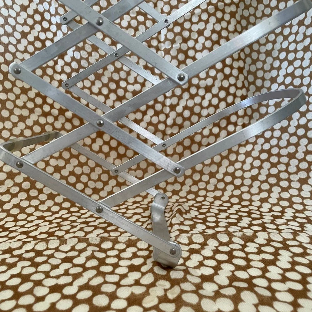 Vintage MCM Accordion Aluminum Countertop‎ Organizer